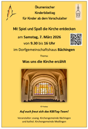 Es ist wieder so weit: am 7. März treffen wir uns zum Kinderbibeltag